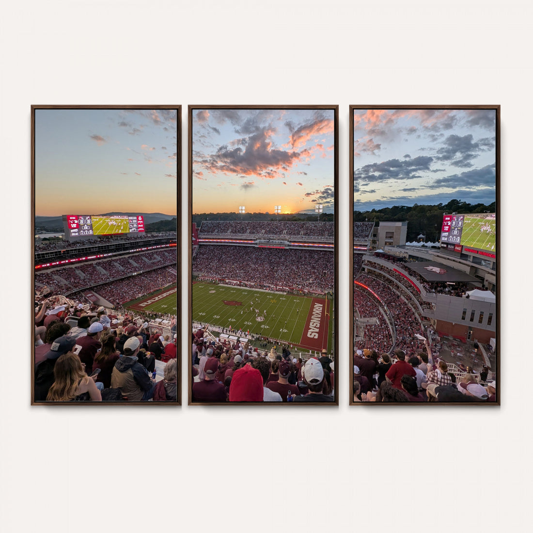 Donald W. Reynolds Razorback Stadium Wall Art Canvas Print, Extra Large Game Room Wall Decor
