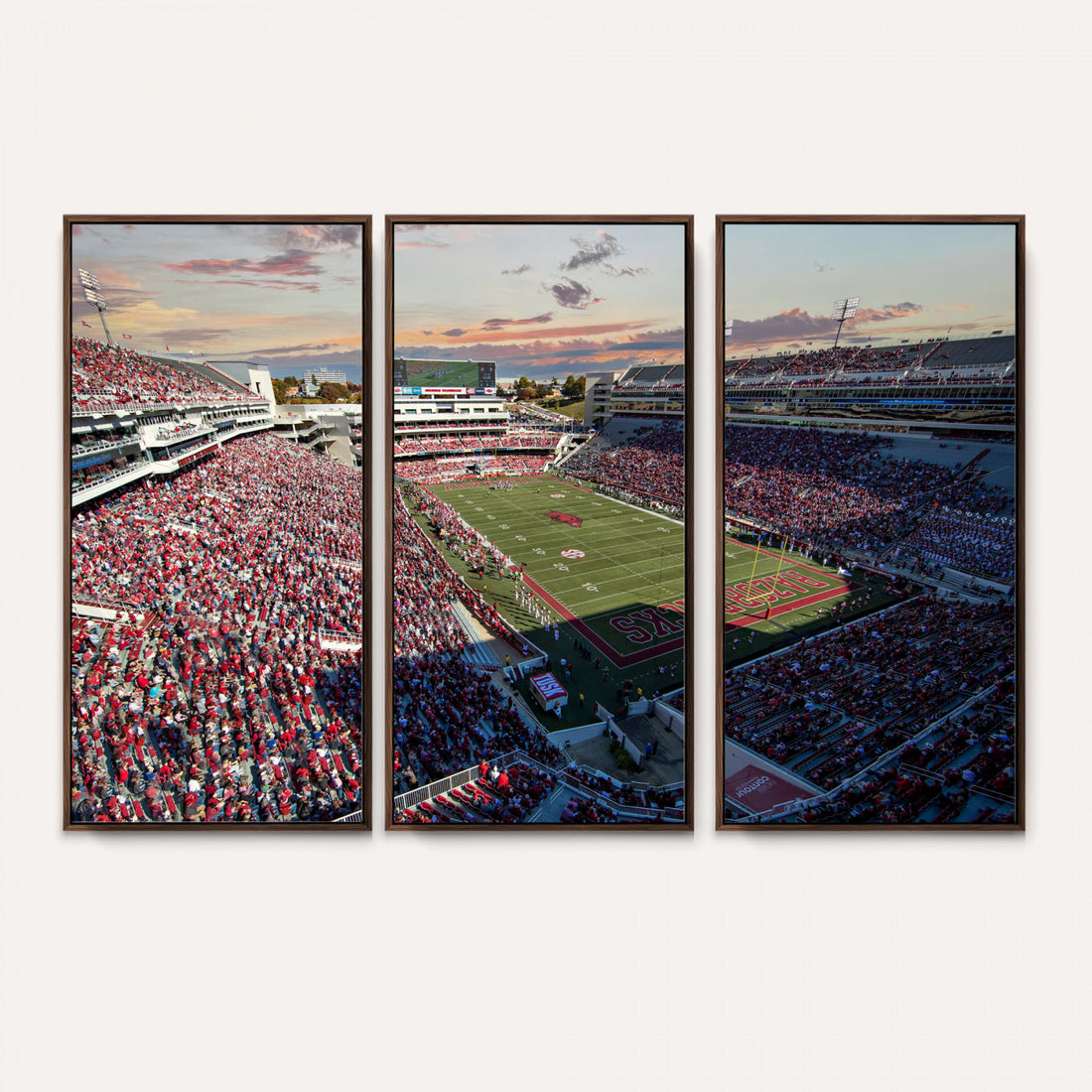 Donald W. Reynolds Razorback Stadium Wall Art Canvas Print, Framed and Ready to Hang