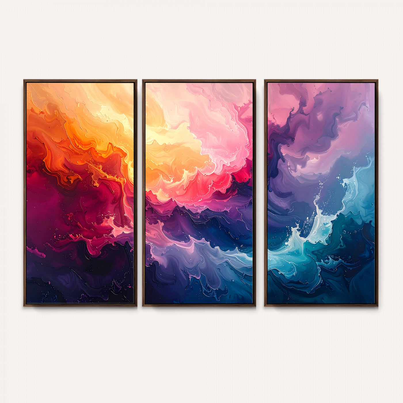16157633-MGV-CV-36X24 - Large Colorful Abstract Canvas Wall Art Print, Vibrant Popup Color Art Print
