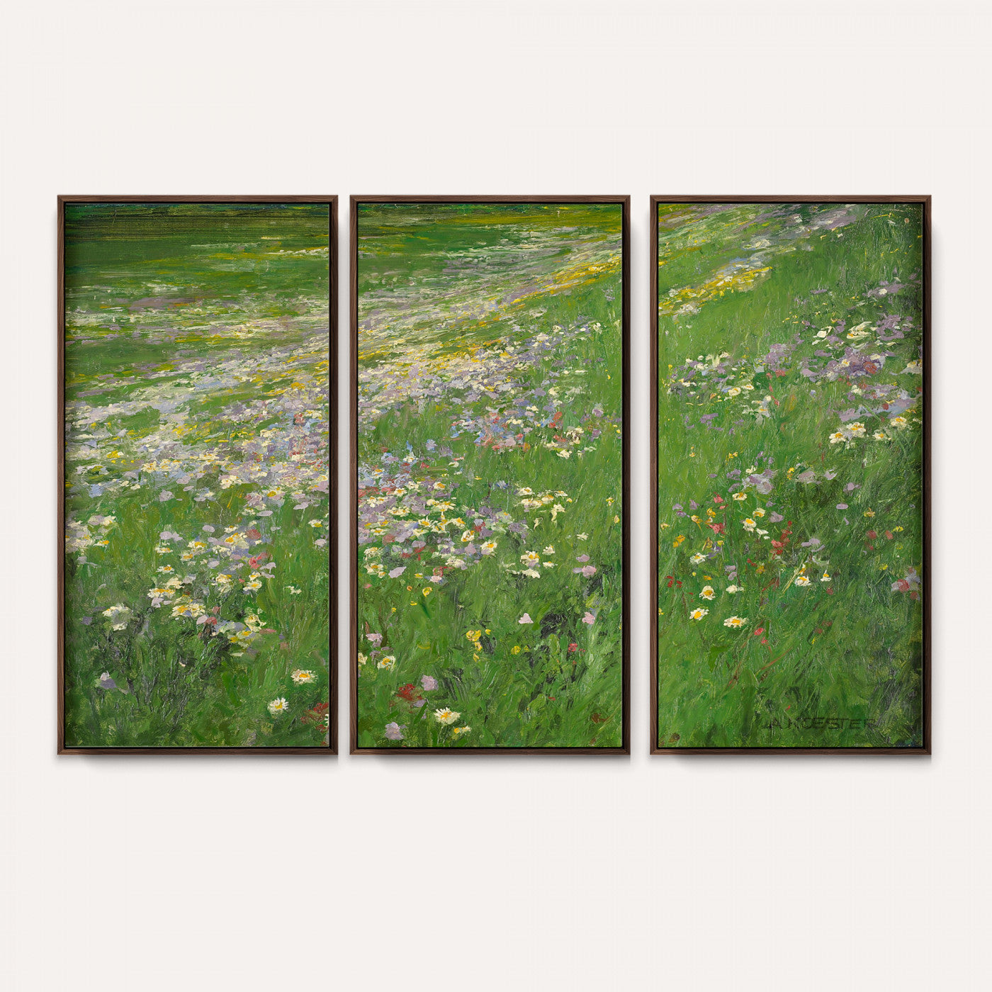 63535040-MGV-CV-36X24 - Alexander Koester Flower Meadow Canvas Wall Art, Vintage Landscape Print