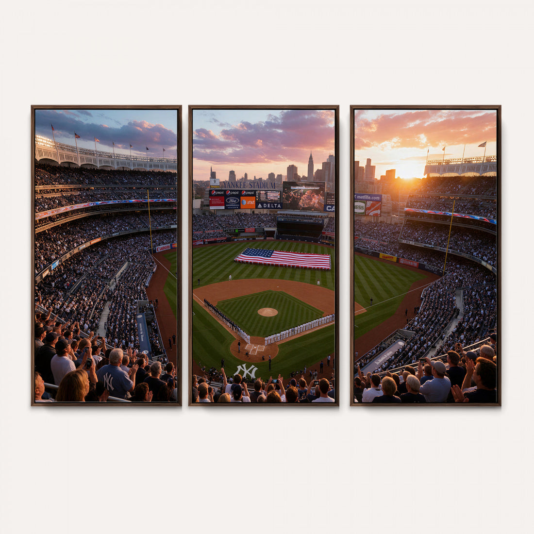 Oversize Yankee Stadium Wall Art Print, New York Yankees Stadium Canvas for Finished Basement