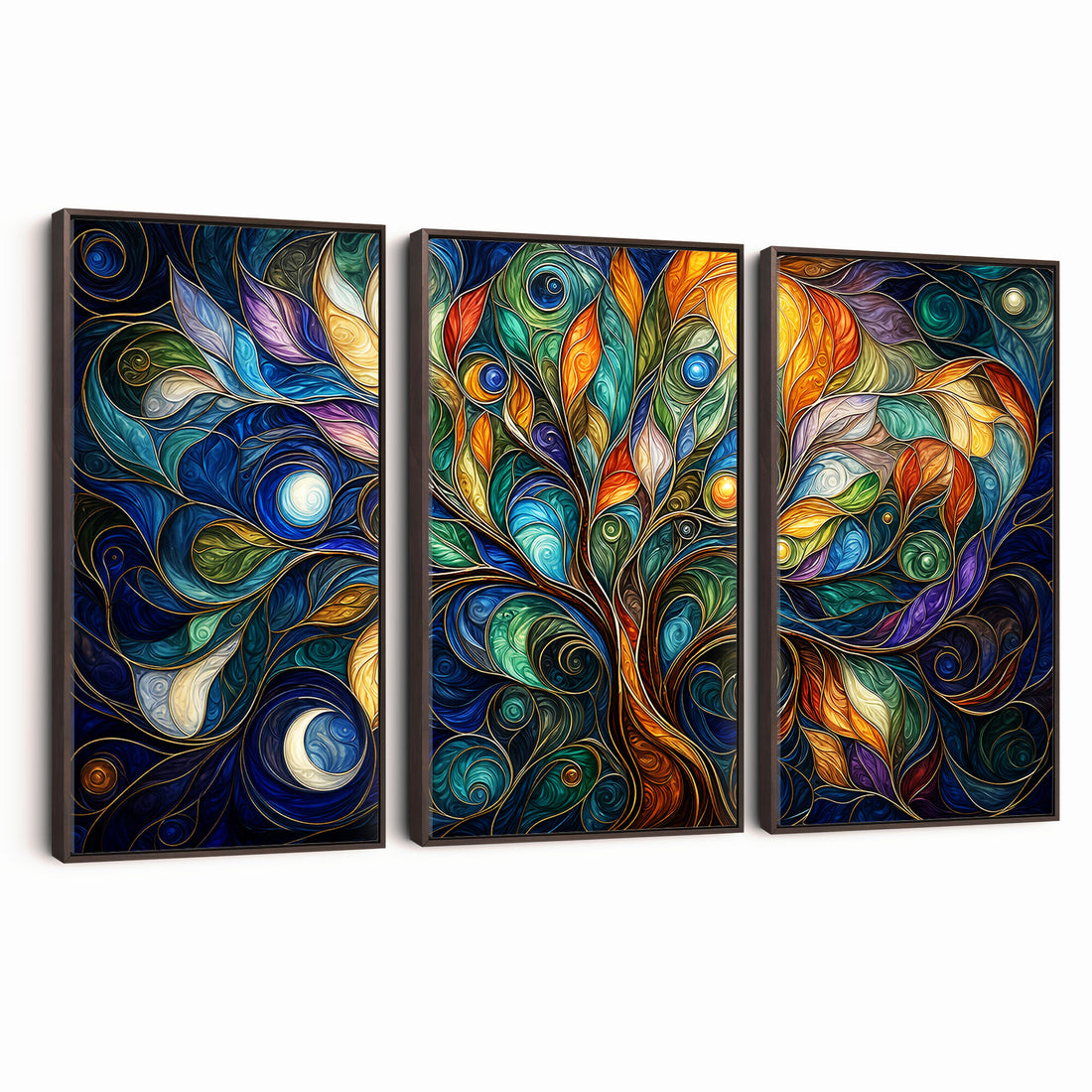 Psychedelic Tree Of Life Wall Art - Vibrant Swirl Cosmic Nature Decor