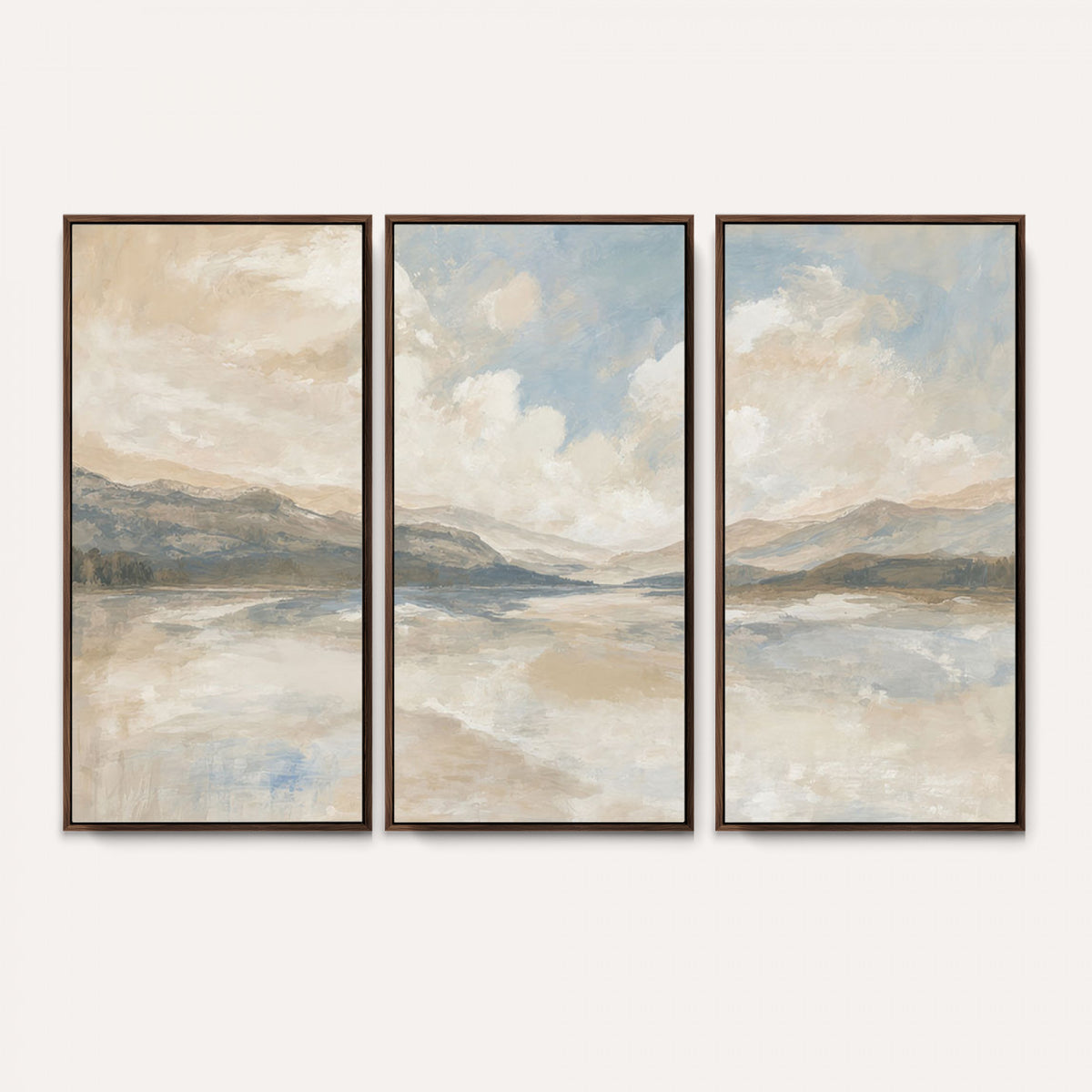 12998065-MGV-CV-36X24 - Serene Mountain and Lake Landscape Canvas Wall Art