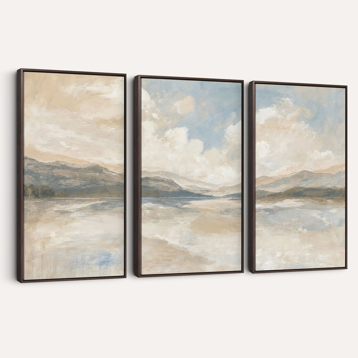 12998065-MGV-CV-36X24 - Serene Mountain and Lake Landscape Canvas Wall Art