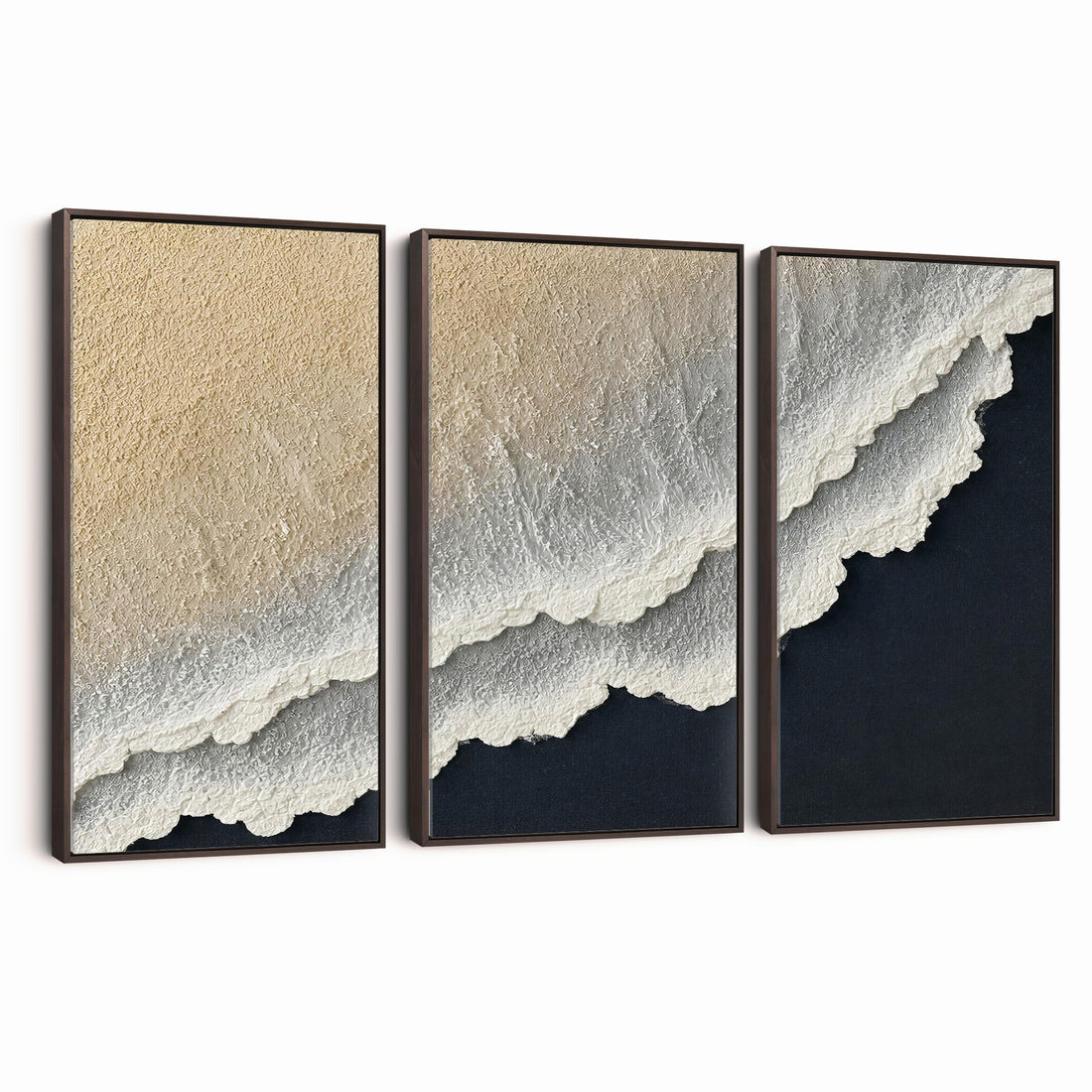 Abstract Ocean Wave Canvas Wall Art, Coastal Beach Wall Decor for Living Room