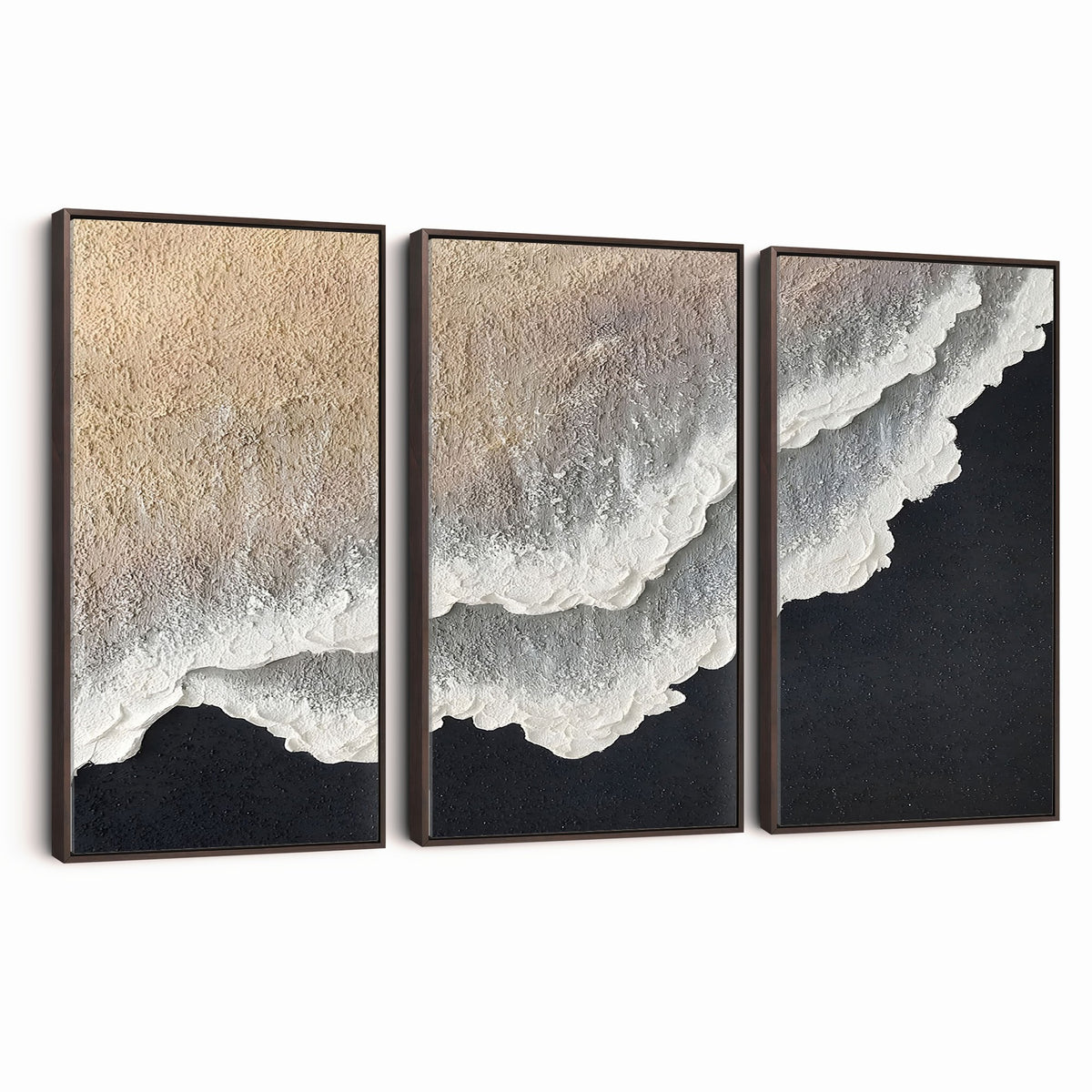 42307004-MGV-CV-24X16 - Ocean Wave and Sand Coastal Wall Art, Modern Beach Decor for Living Room