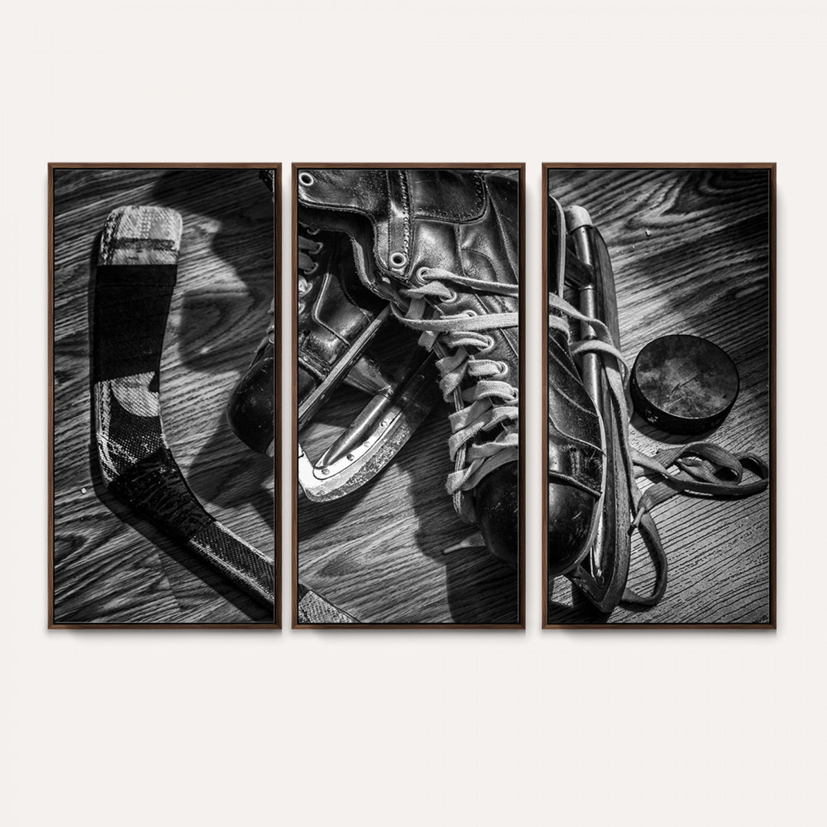 20553-MGV-CV-36X24 - Old Pair of Men's Skates Wall Art Canvas, Men's Skates Wall Art Print