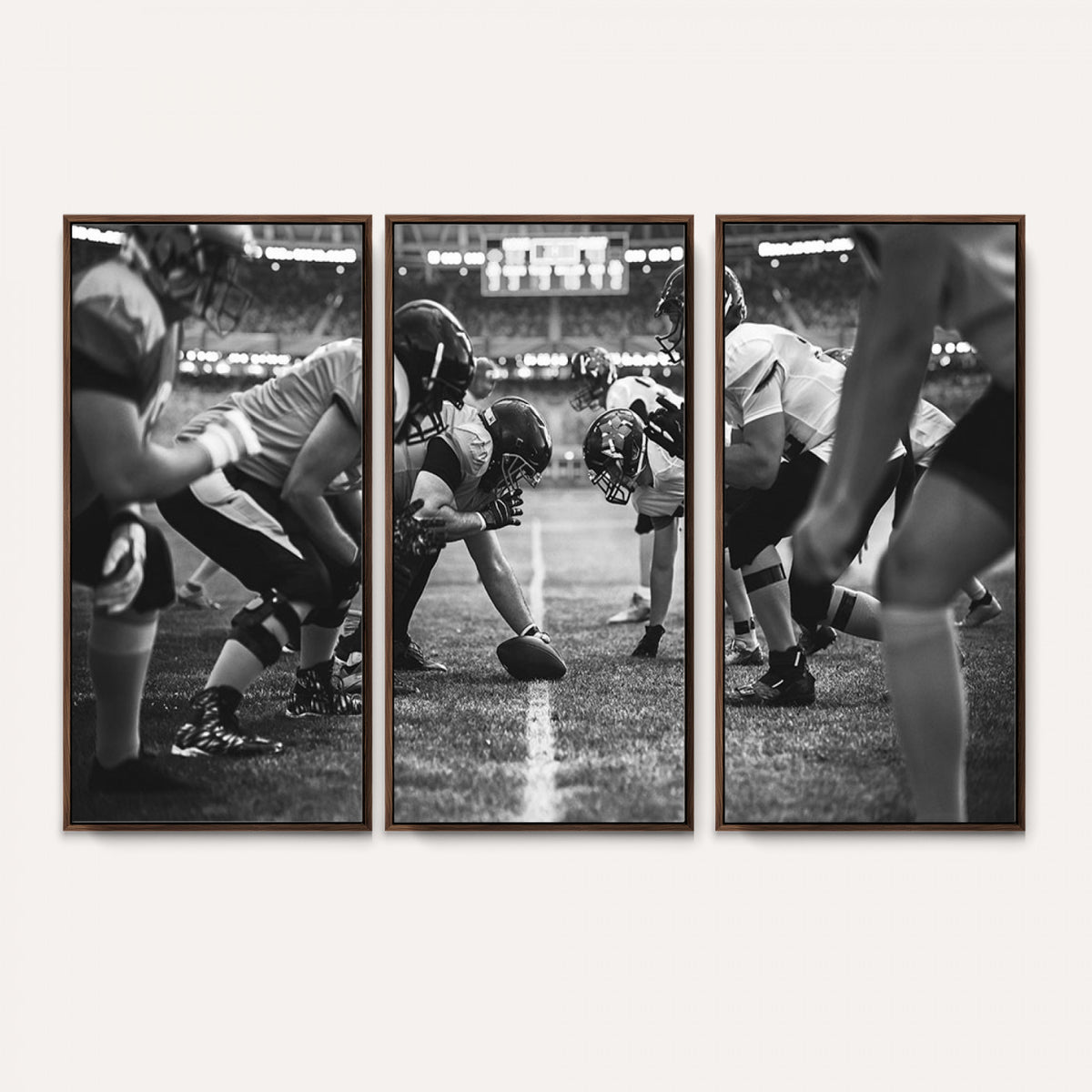 13273-MGV-CV-36X24 - American Football Wall Art Canvas Print Framed Stadium Sport