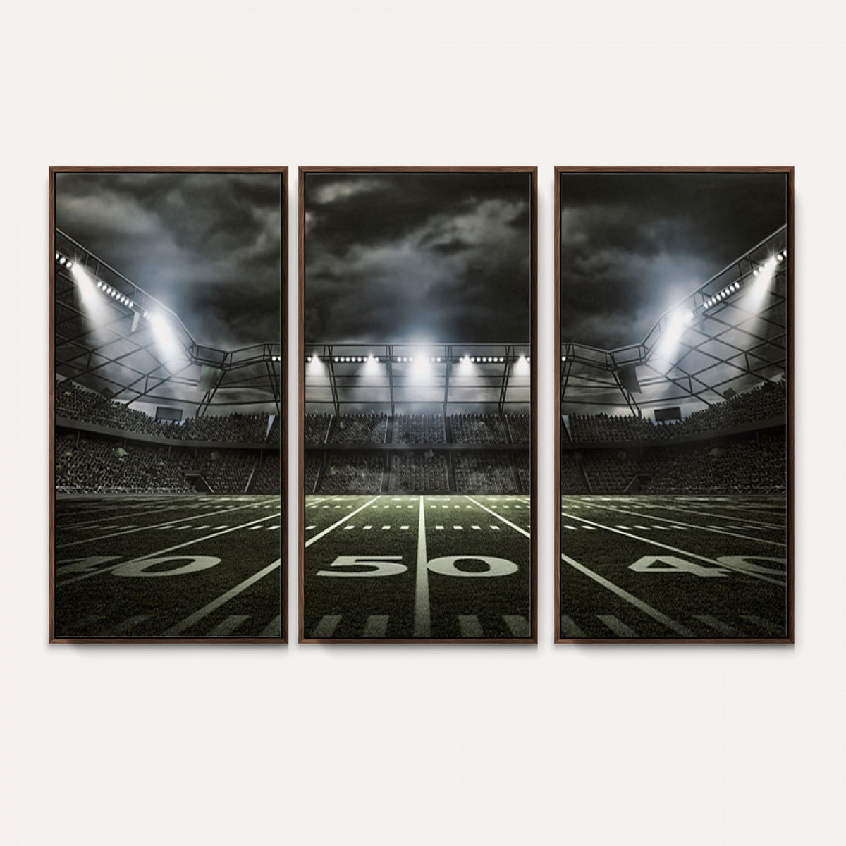 90107-MGV-CV-36X24 - American Football Stadium Wall Art Canvas Print, Stadium Sport Wall Art Print
