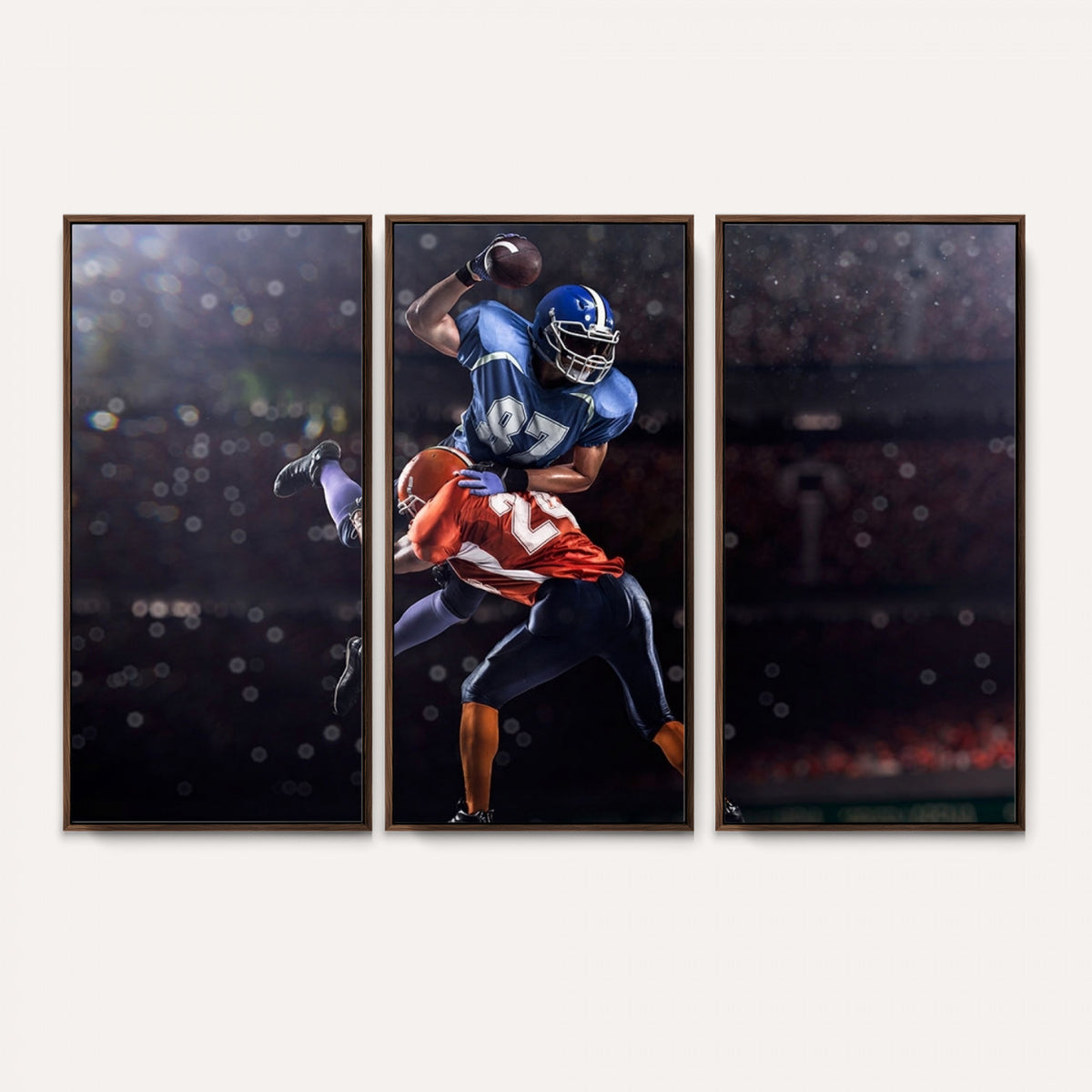 76491-MGV-CV-36X24 - American Football Wall Art Canvas Print, Stadium Sport Wall Art Print