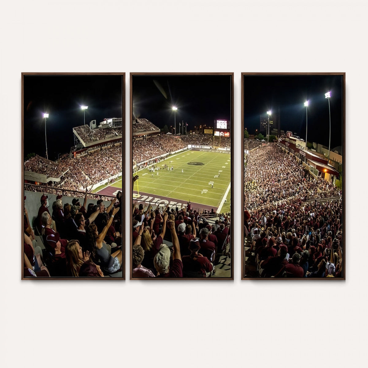 94126-MGV-CV-36X24 - Washington-Grizzly Stadium Canvas Wall Art | Exciting Game Night Atmosphere in Panoramic View