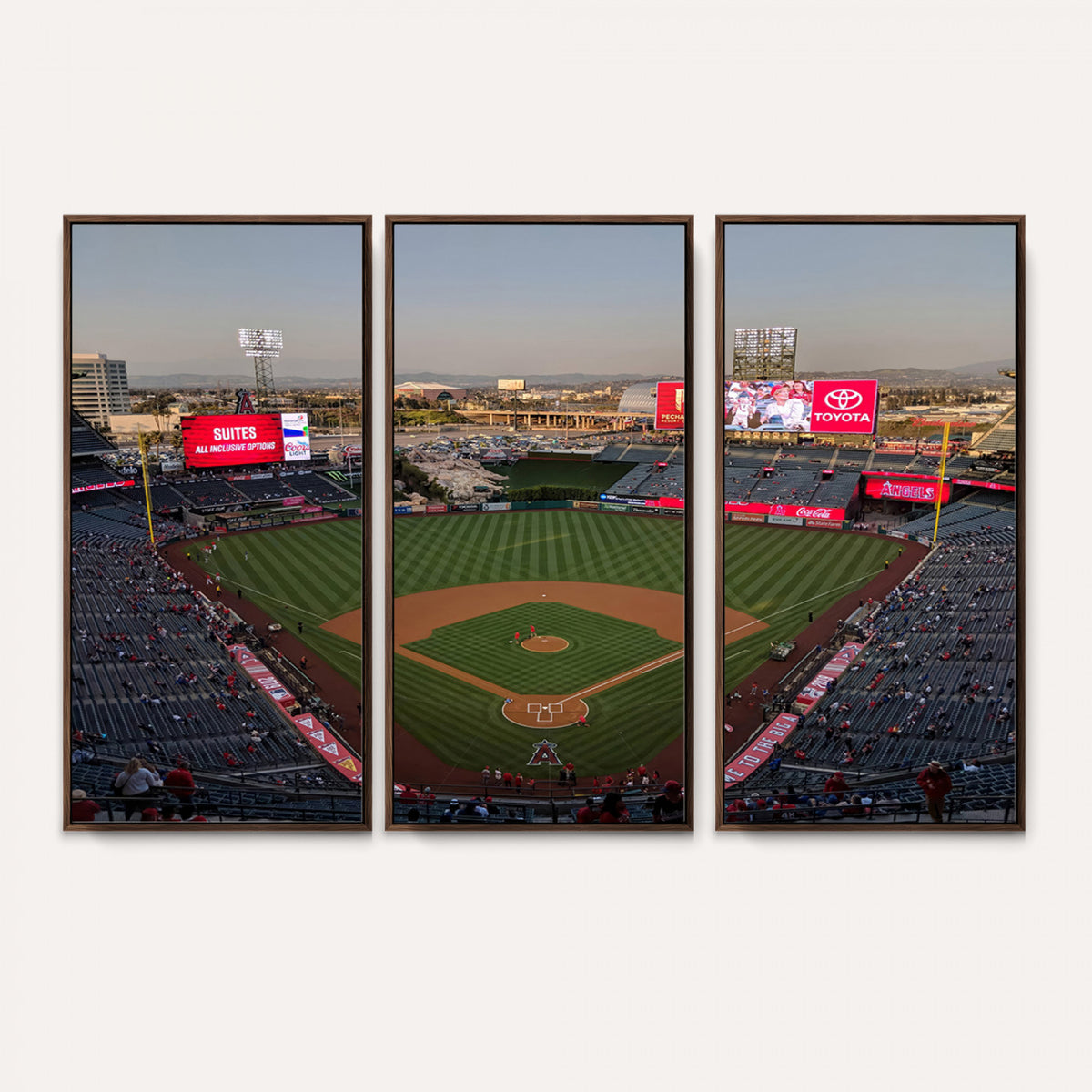 45864-MGV-CV-36X24 - Los Angeles Angels Baseball Canvas Print, Anaheim Angel Stadium Wall Art
