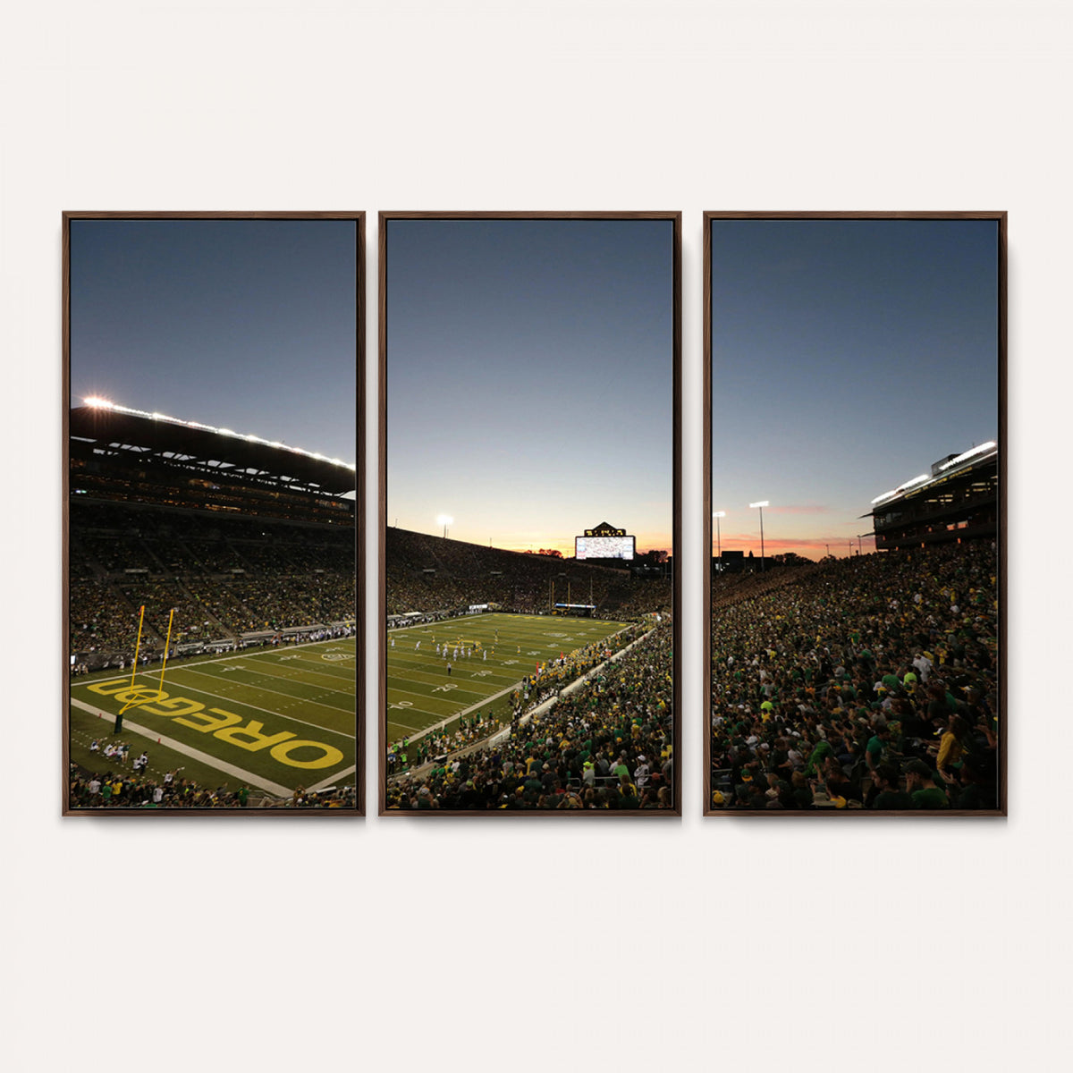 21429-MGV-CV-36X24 - Oregon Ducks Football Team Print - Eugene Autzen Stadium Wall Art Canvas Print