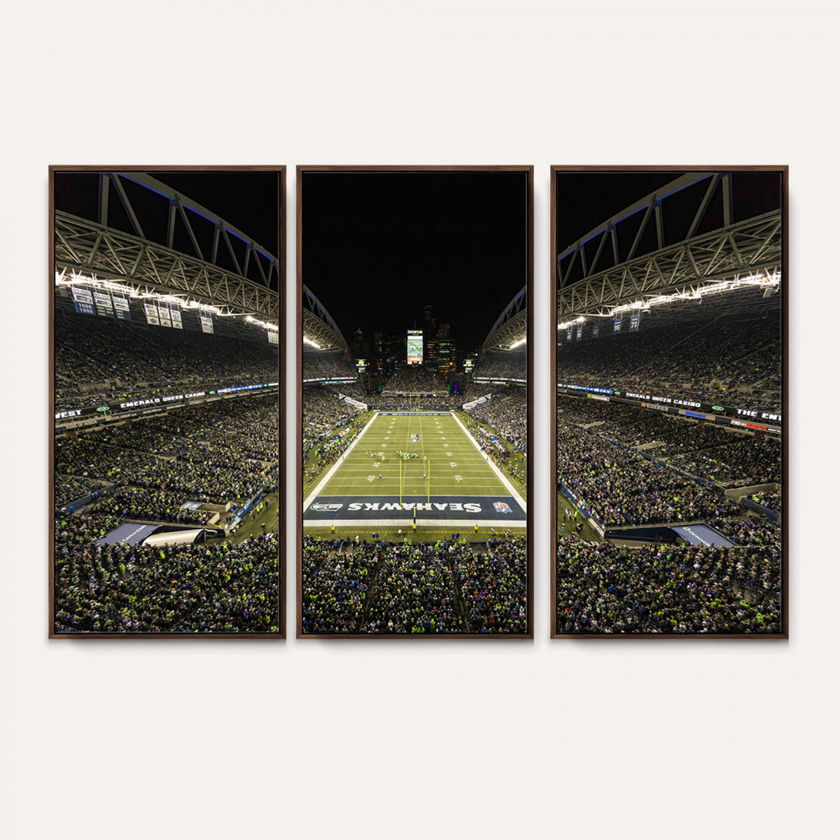 81900-MGV-CV-36X24 - Seattle Seahawks Football Team Print Wall Art, Seattle Football Stadium Canvas Print