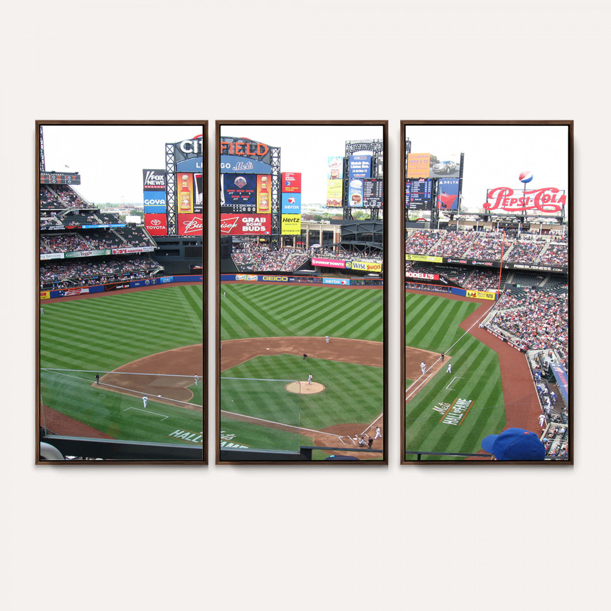 64829-MGV-CV-36X24 - New York Mets Baseball Team Print, Citi Field Baseball Stadium Wall Art