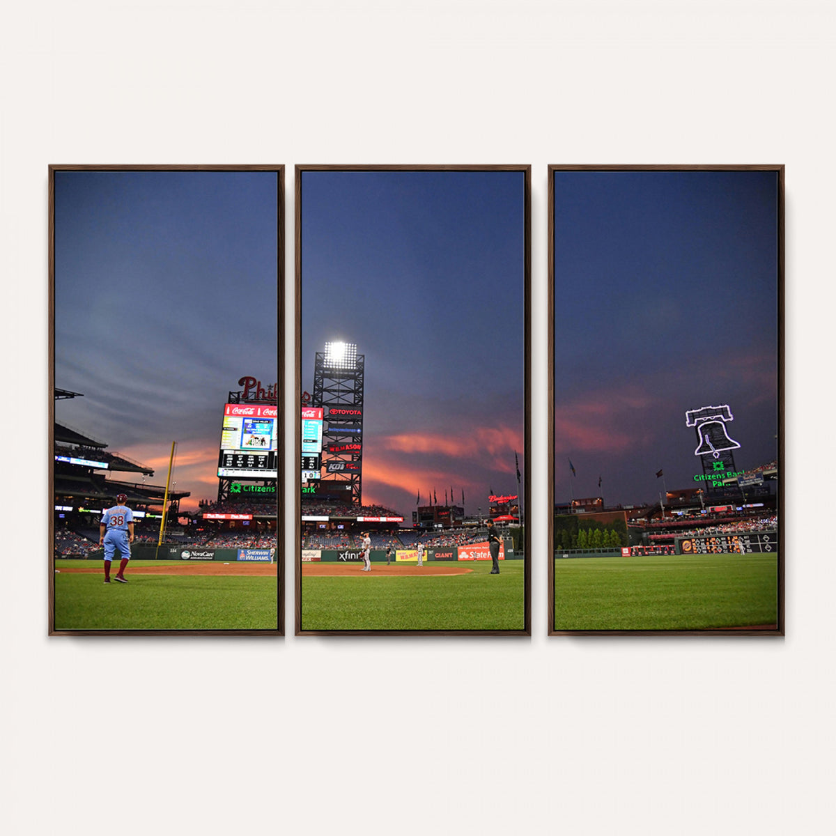 22594-MGV-CV-36X24 - Philadelphia Phillies Baseball Print - Philadelphia Citizens Bank Park Stadium Wall Art, Phillies