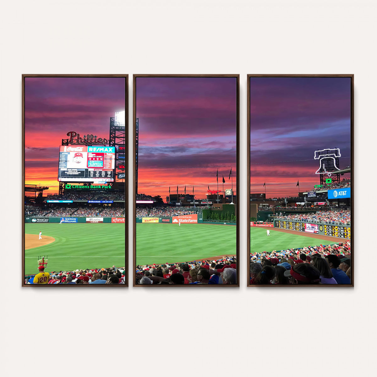 99918-MGV-CV-36X24 - Philadelphia Phillies Baseball Team Print - Philadelphia Citizens Bank Park Stadium Wall Art Canvas
