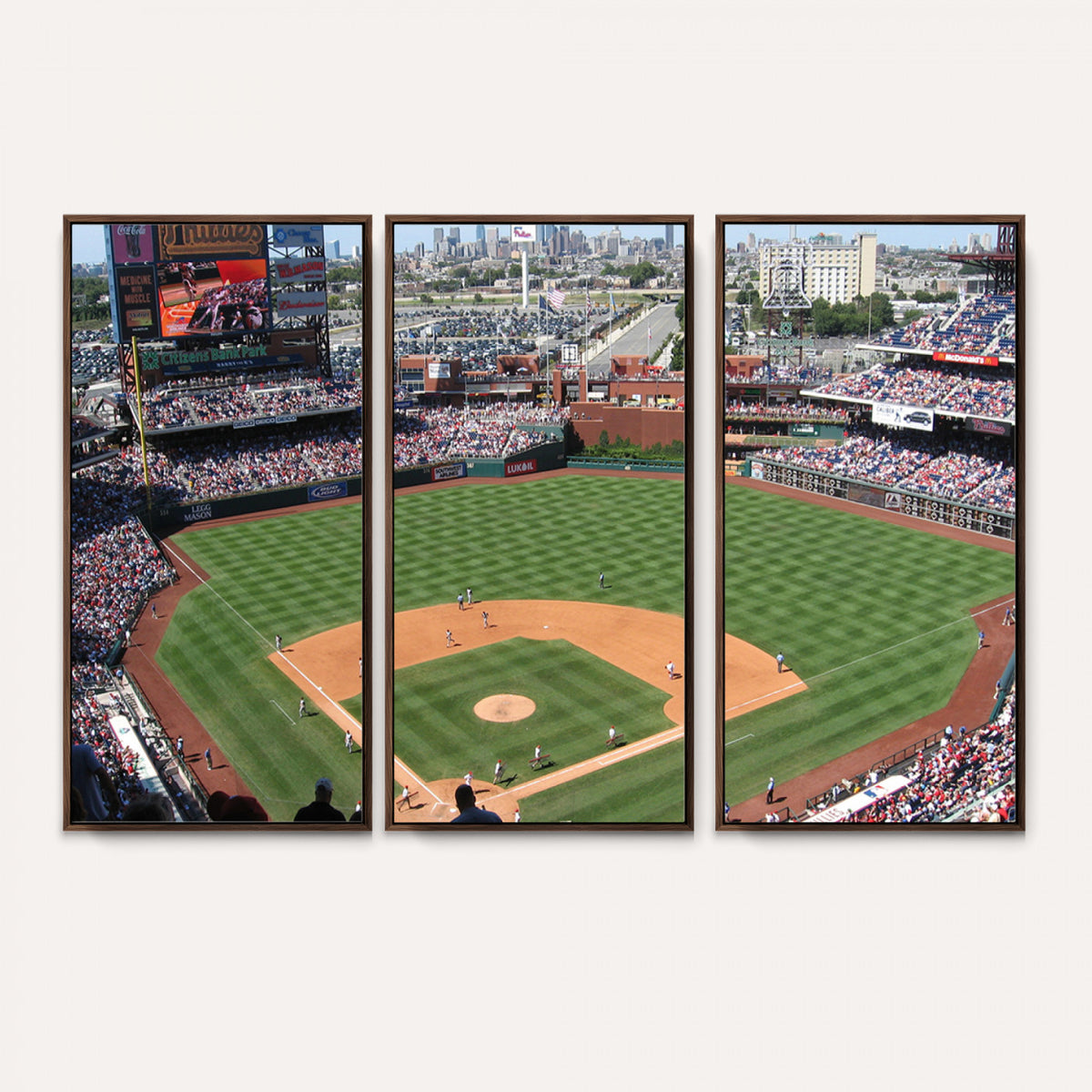 85755-MGV-CV-36X24 - Philadelphia Phillies Baseball Team Print - Philadelphia Citizens Bank Park Stadium Wall Art Canvas
