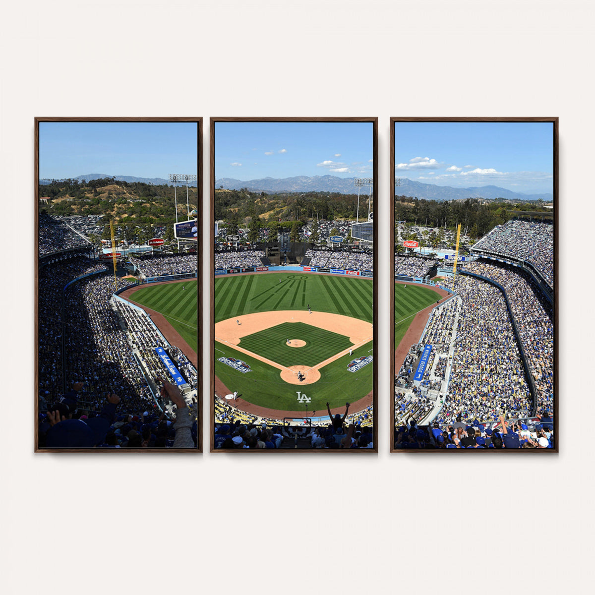 20436-MGV-CV-36X24 - Los Angeles Dodgers Dodger Stadium Wall Art Canvas Print, Framed and Ready to Hang