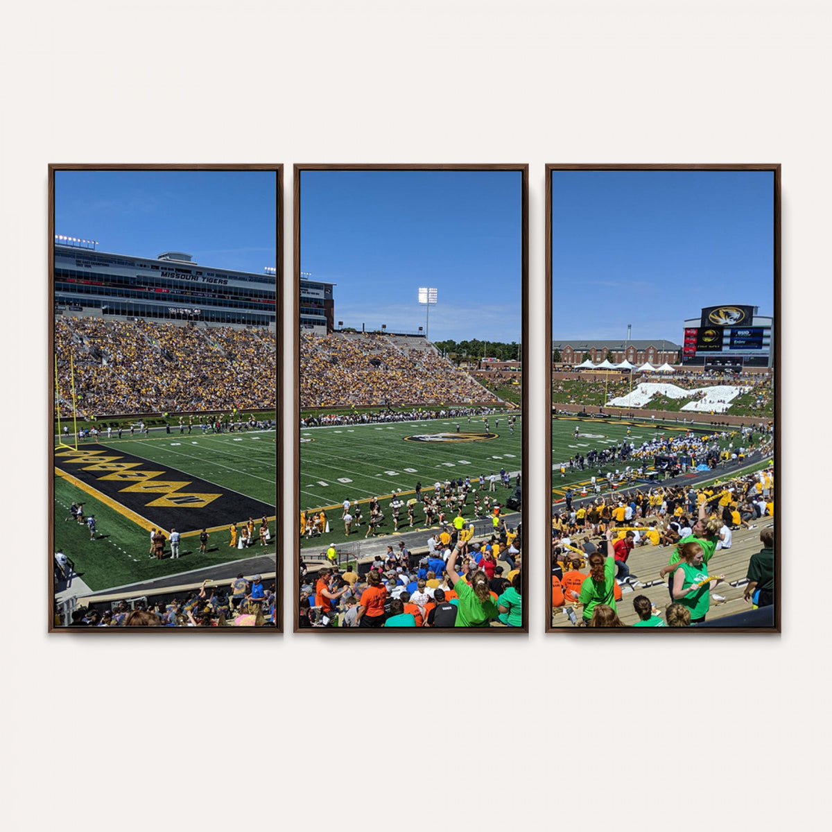 38399-MGV-CV-36X24 - University of Missouri Tigers Football Team Print, Columbia Faurot Field Memorial Stadium Wall Art