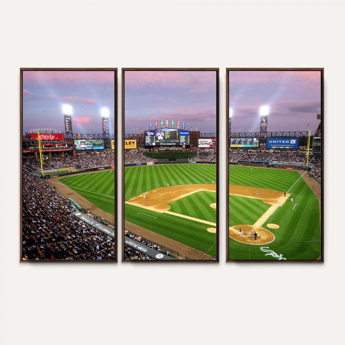 38470-MGV-CV-36X24 - Chicago White Sox Baseball Team Print Canvas, Guaranteed Rate Field Stadium Wall Art