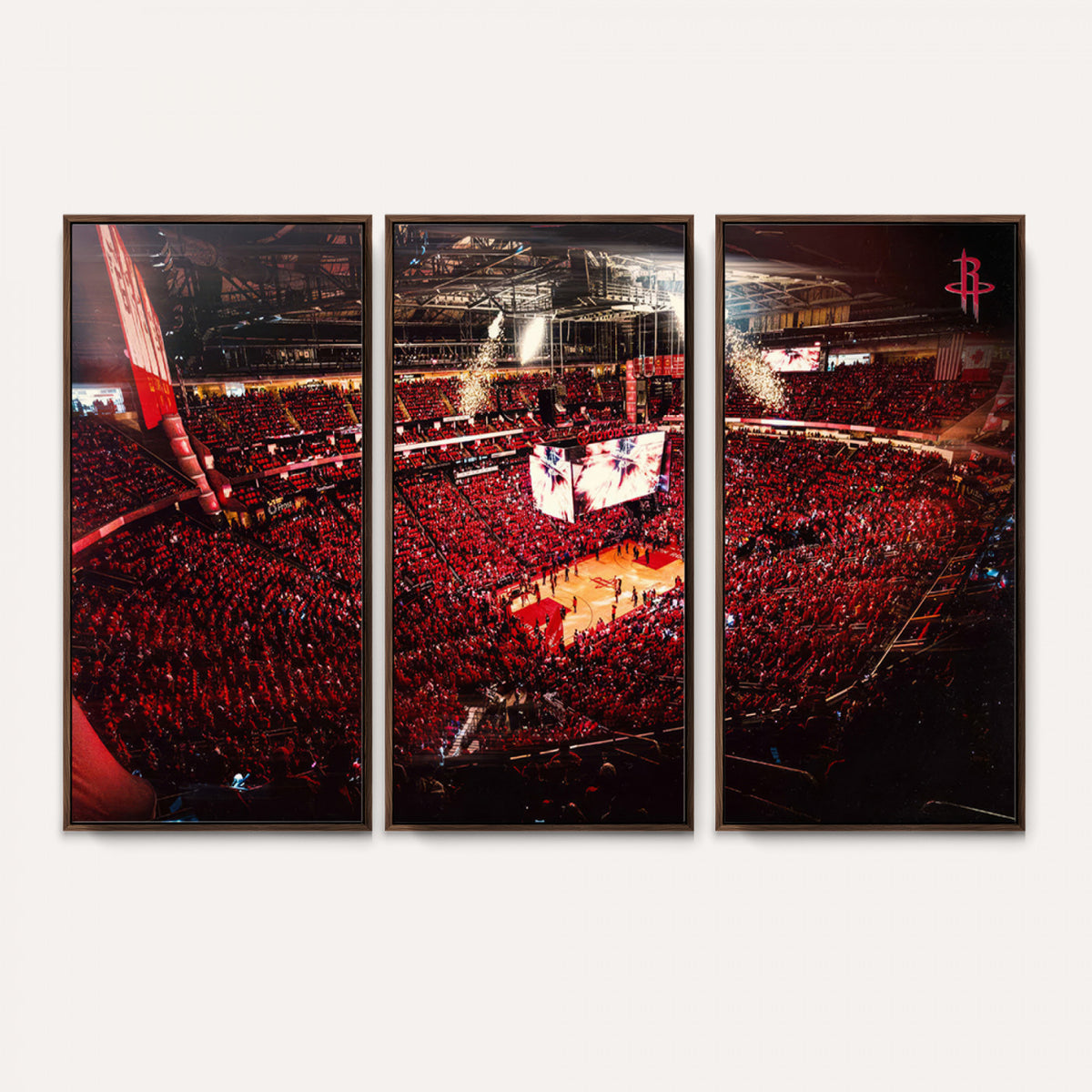 91527-MGV-CV-36X24 - Houston Rockets Basketball Team Print Canvas, Houston Toyota Center Arena Wall Art