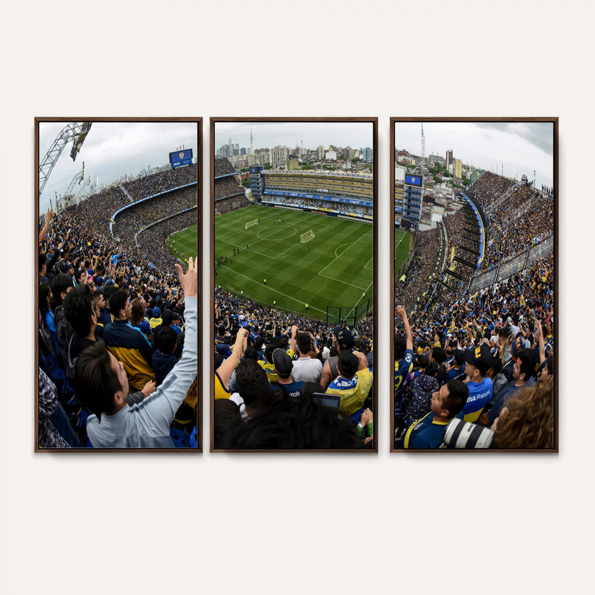 23173-MGV-CV-36X24 - Boca Juniors Soccer Team Print, Buenos Aires Bombonera, Framed and Ready to Hang