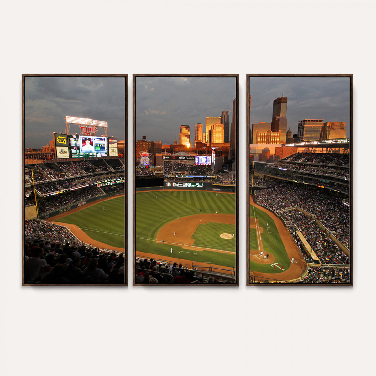 99822-MGV-CV-36X24 - Minnesota Twins Baseball Team Print, Minneapolis Target Field Stadium Wall Art
