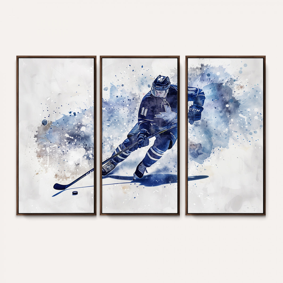 39795-MGV-CV-36X24 - Hockey Player Wall Art Canvas Print