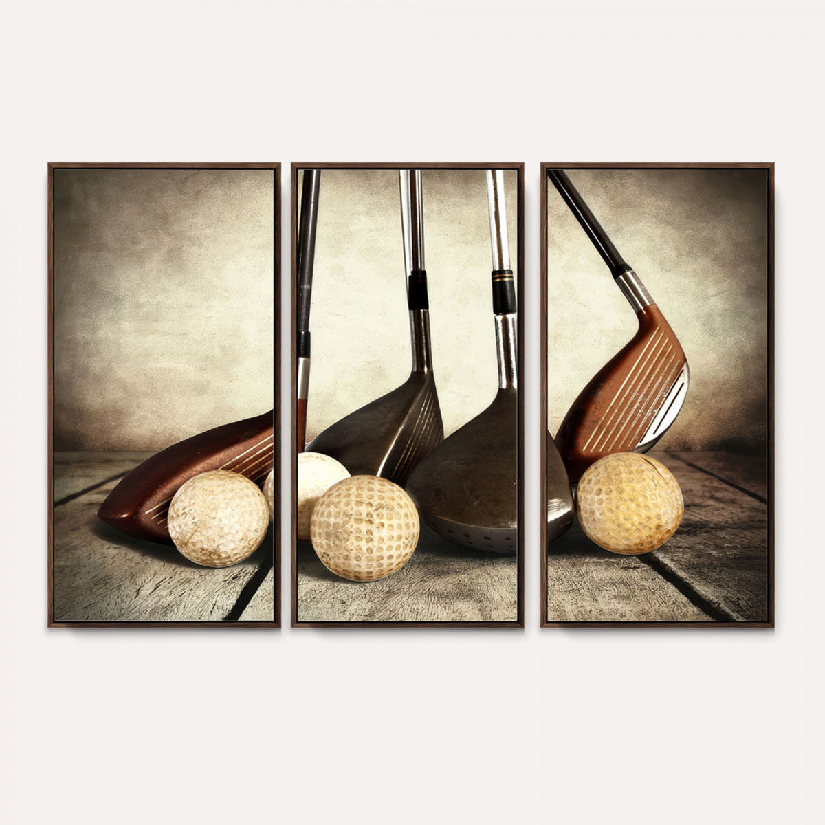 33845-MGV-CV-36X24 - Vintage Golf Ball Art, Golf Decor for Man Cave or Office