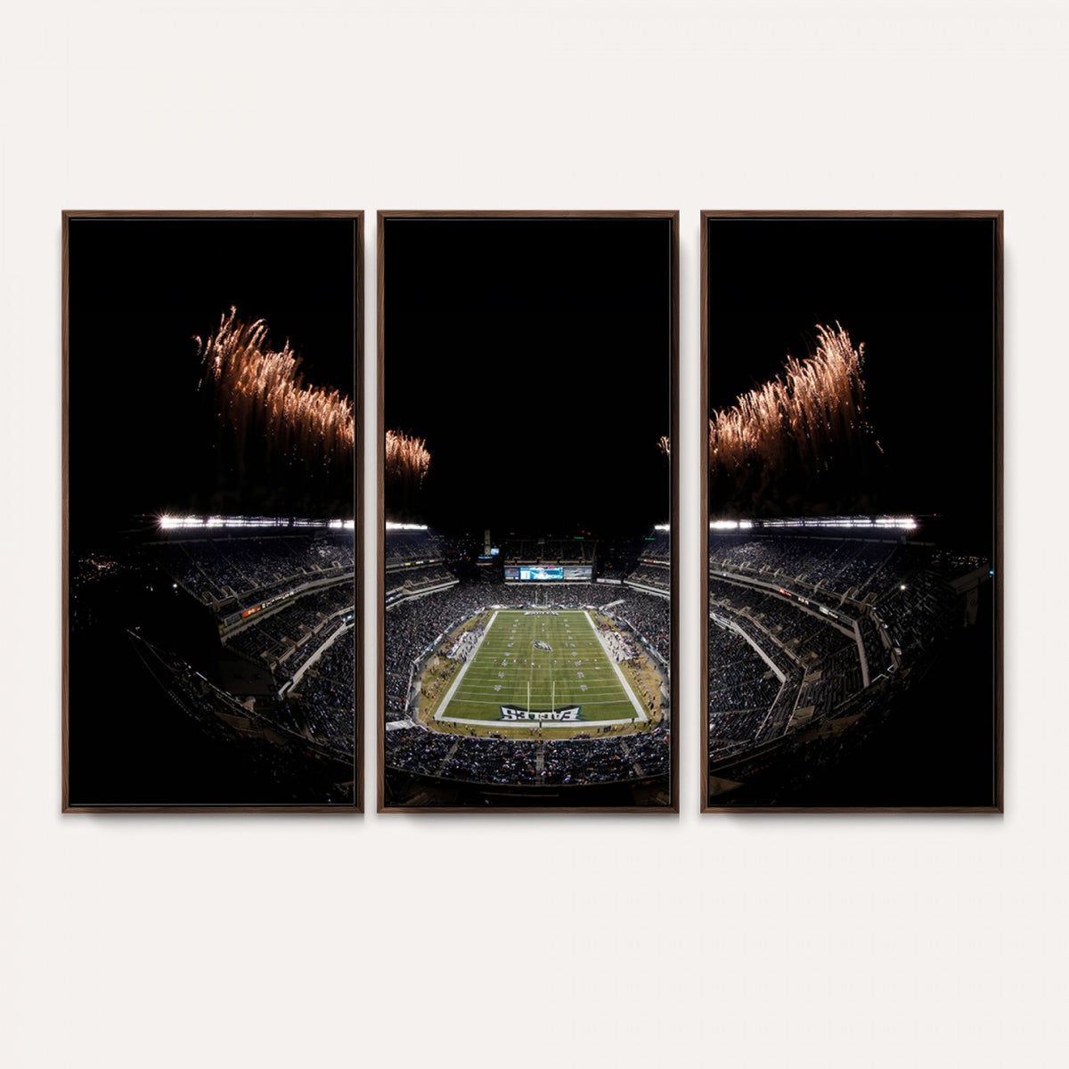 89680-MGV-CV-36X24 - Eagles Field Stadium Wall Art, Philadelphia Eagles Football, Framed and Ready to Hang