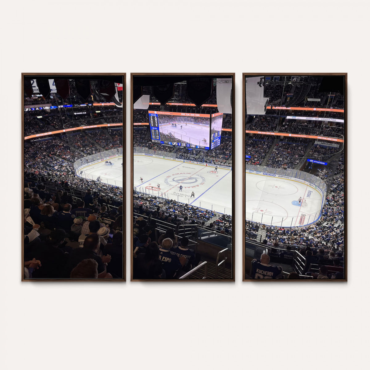 51641-MGV-CV-36X24 - Amalie Arena Florida Wall Art Canvas Print, NHL Hockey, Framed and Ready to Hang