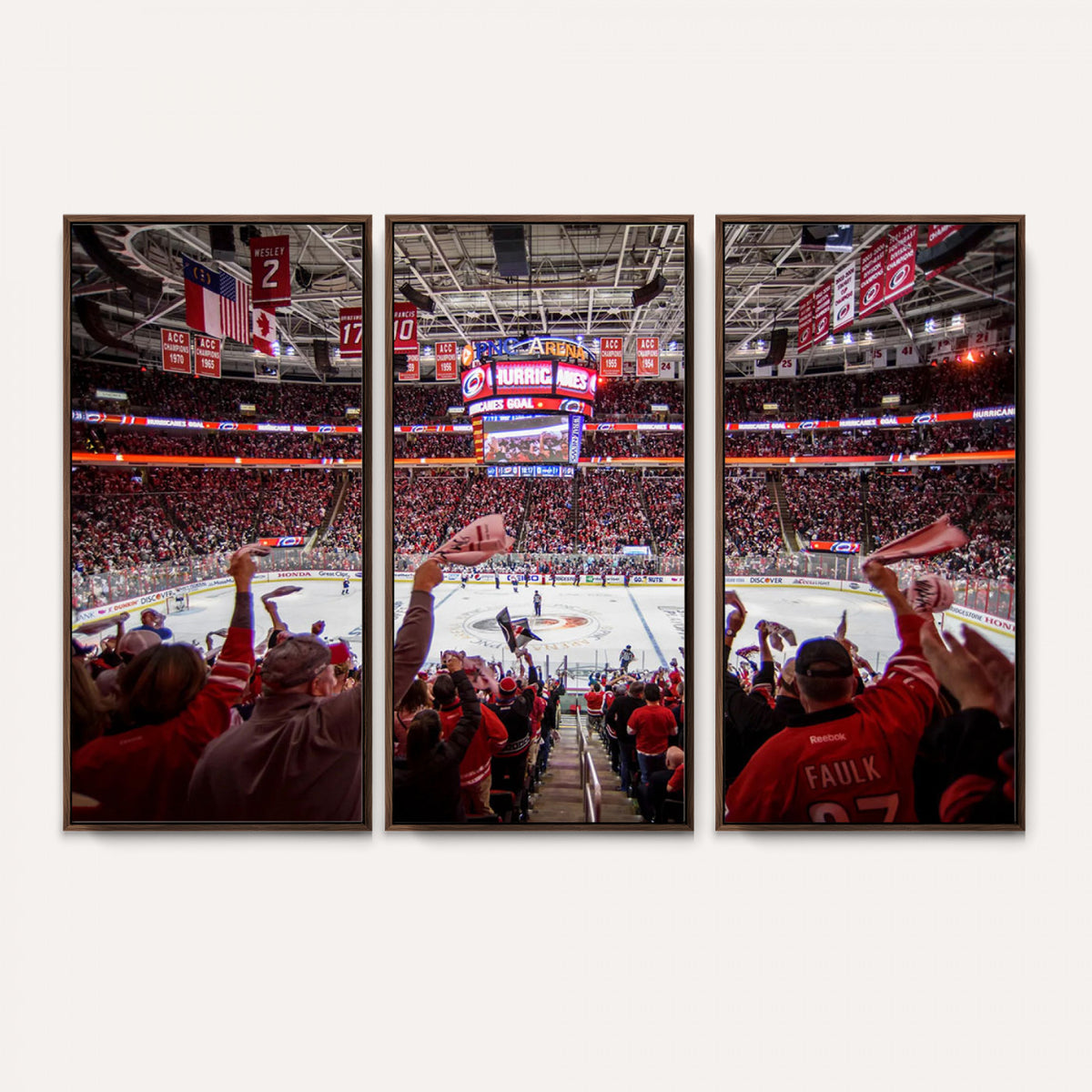 50609-MGV-CV-36X24 - Carolina Hurricanes Ice Hockey Stadium Wall Art Canvas Print