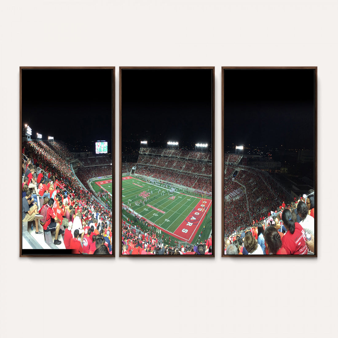Houston Cougars Football Team Print, Houston TDECU Stadium