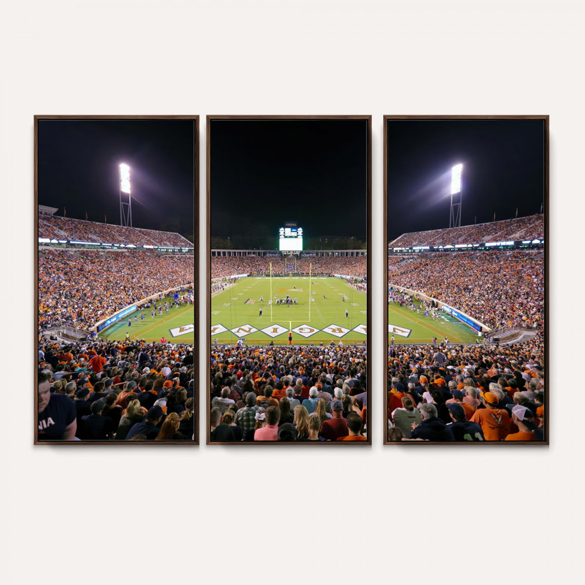 98441-MGV-CV-36X24 - Virginia Cavaliers Football Team Print - Charlottesville Scott Stadium Wall Art Canvas Print