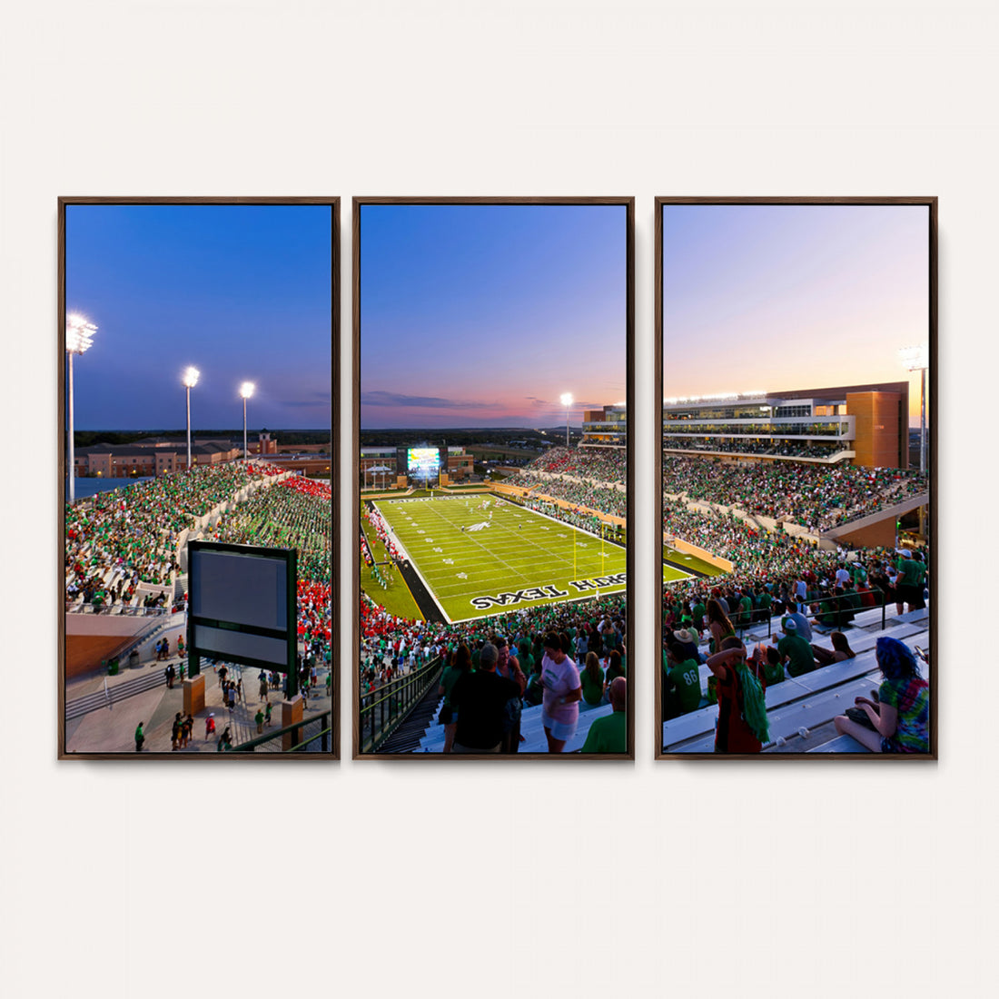 University of North Texas Mean Green Football Team Print, Framed and Ready to Hang