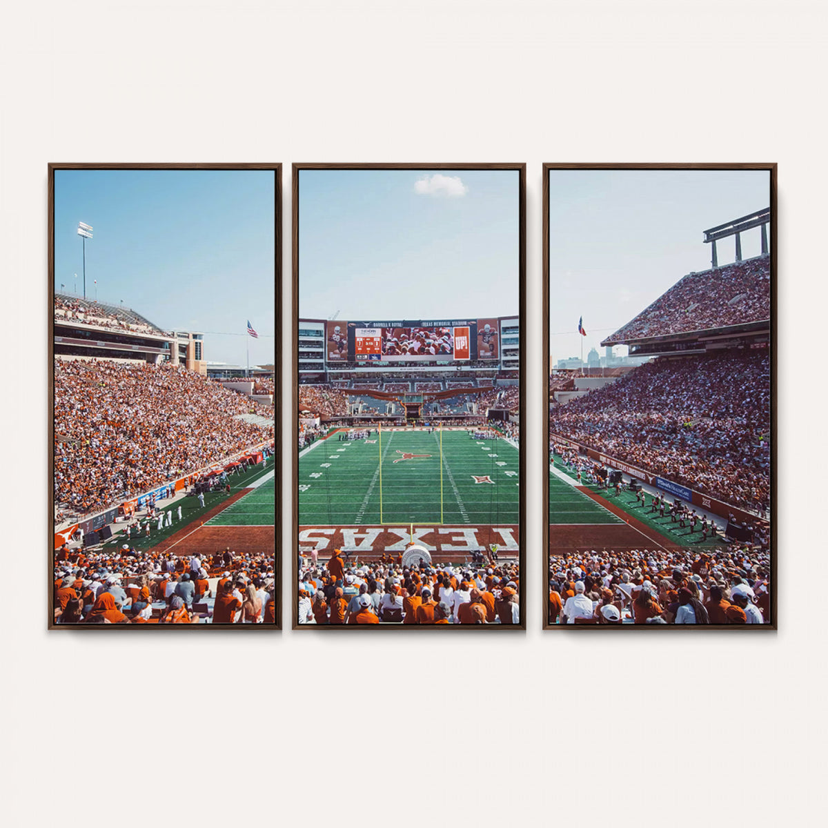 14826-MGV-CV-36X24 - Framed Texas Memorial Stadium Canvas, University of Texas Longhorns Football Team Print - Austin