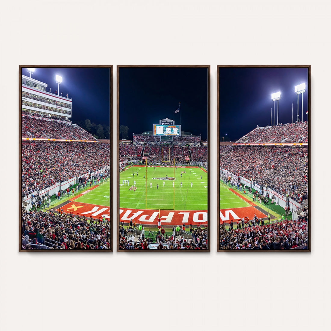 Wolfpack Football Team Print, Raleigh Carter-Finley Stadium