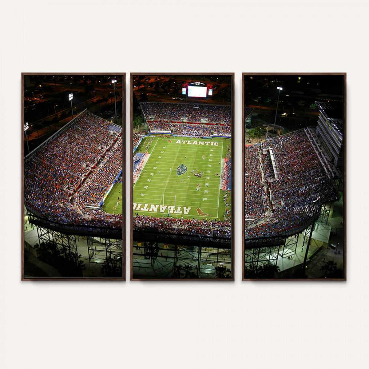 72354-MGV-CV-36X24 - Florida Atlantic University Owls Football Team Print - Boca Raton FAU Stadium Wall Art Canvas Print