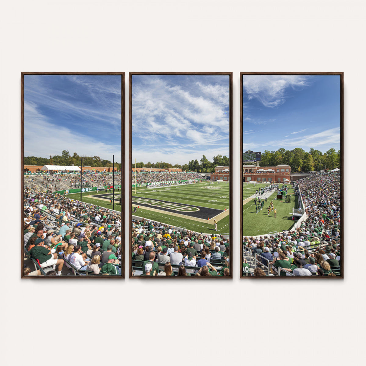 67799-MGV-CV-36X24 - University of Charlotte 49ers Football Team Print - Charlotte Jerry Richardson Stadium Canvas Print