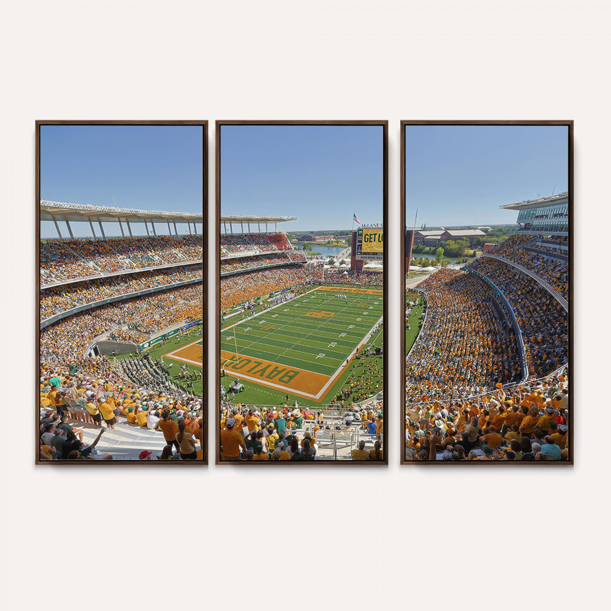 49912-MGV-CV-36X24 - Baylor University Bears Football Team Print - Waco McLane Stadium Wall Art Canvas Print