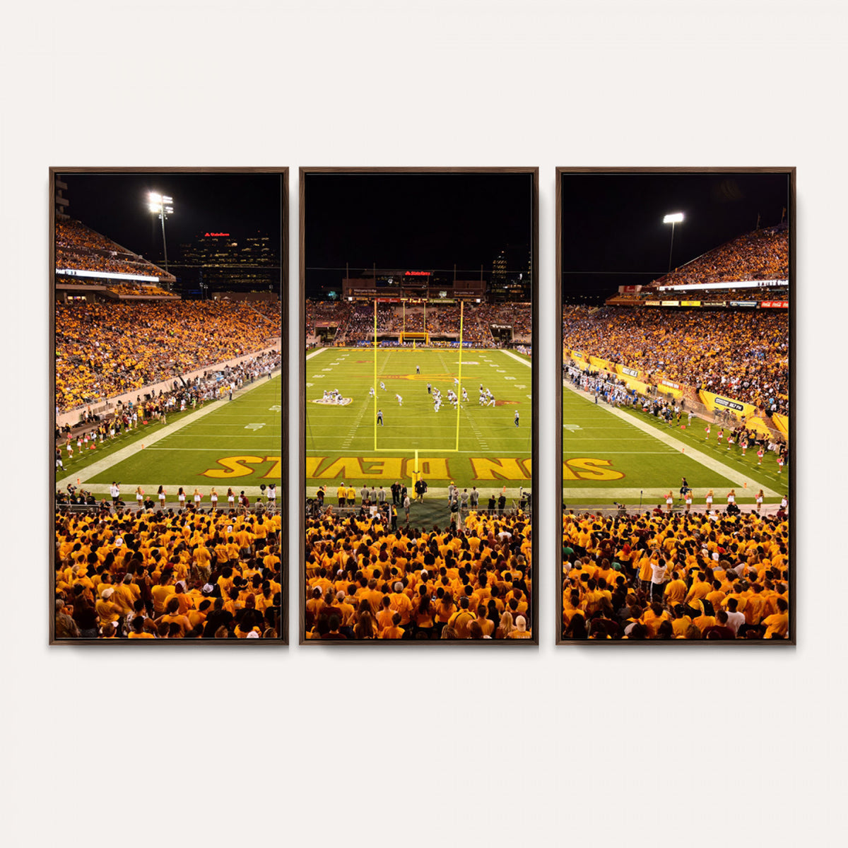 21588-MGV-CV-36X24 - ASU Sun Devils Football Team Print - Phoenix Mountain America Stadium Wall Art Canvas Print