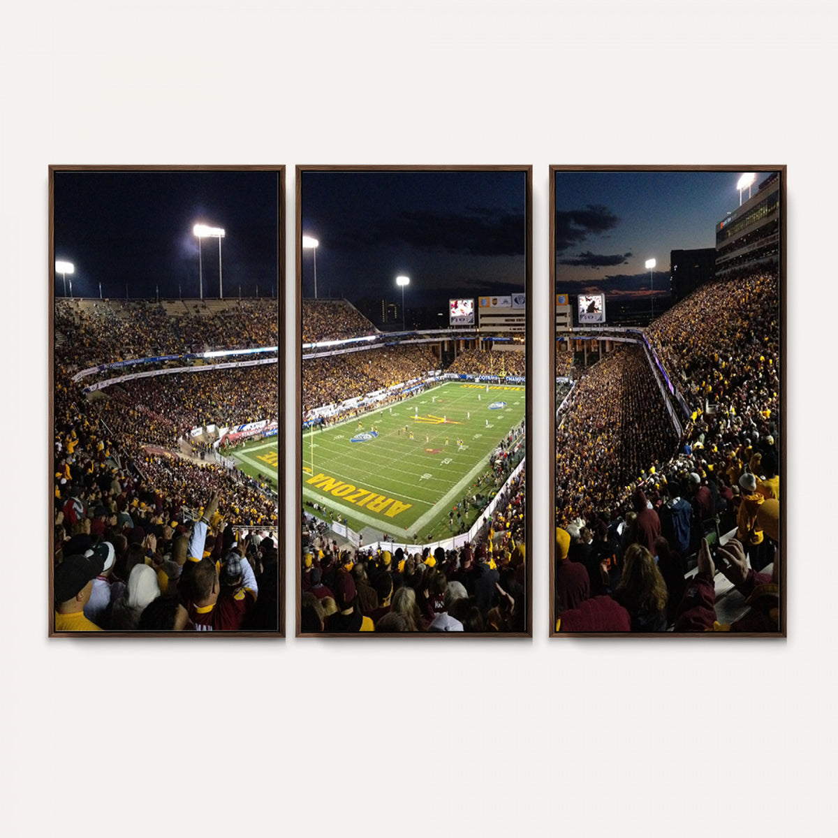 75716-MGV-CV-36X24 - ASU Sun Devils Football Team Print Canvas - Phoenix Mountain America Stadium Wall Art Canvas Print
