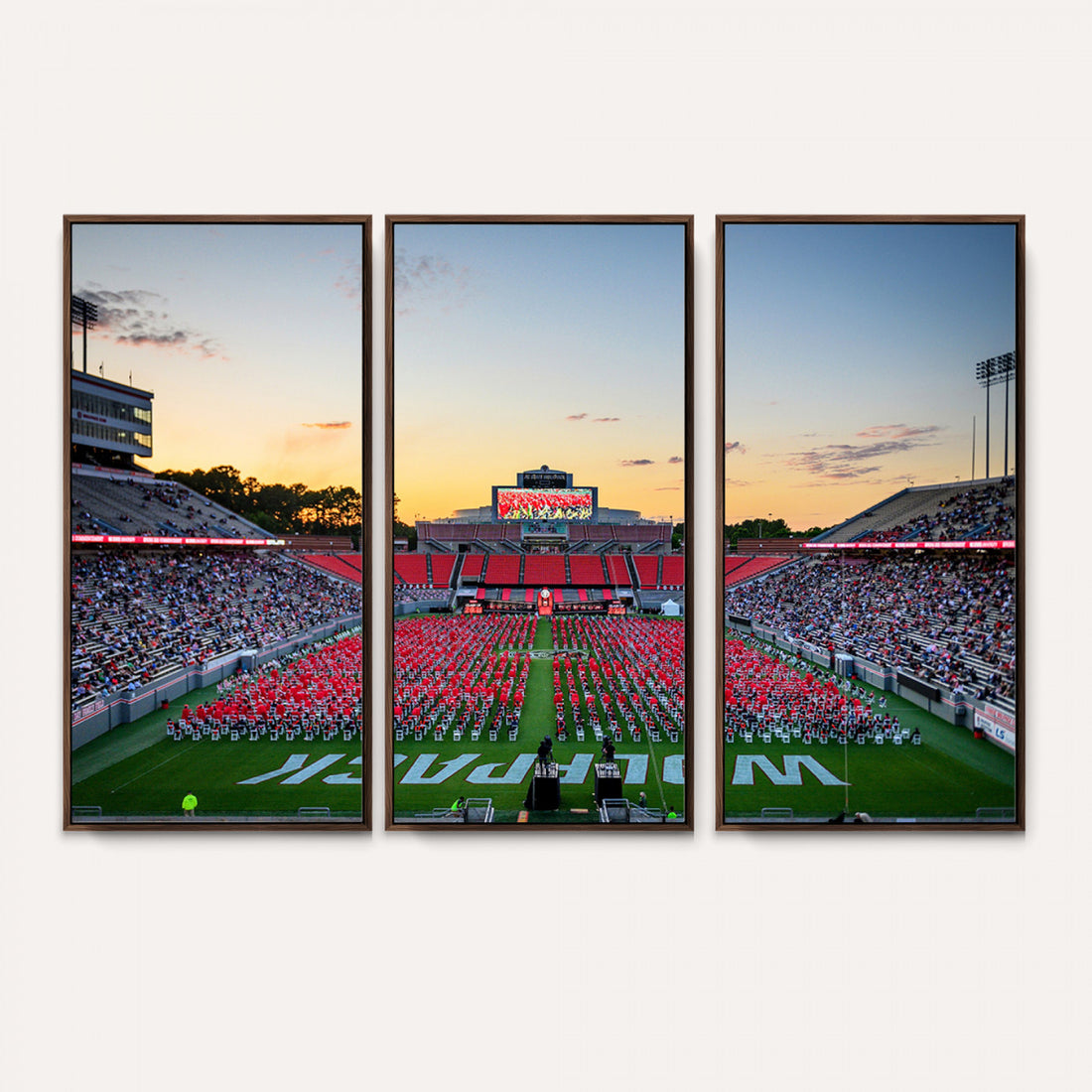 NC State Wolfpack Football Team Print Wall Art, Raleigh