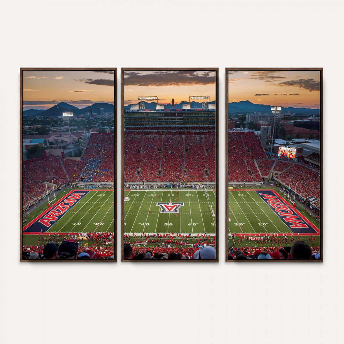 Framed Arizona Wildcats Football Team Print, Tucson Arizona
