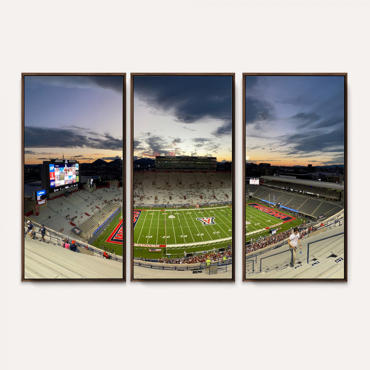 24339-MGV-CV-36X24 - Arizona Wildcats Football Team Print - Tucson Arizona Stadium Wall Art Canvas Print