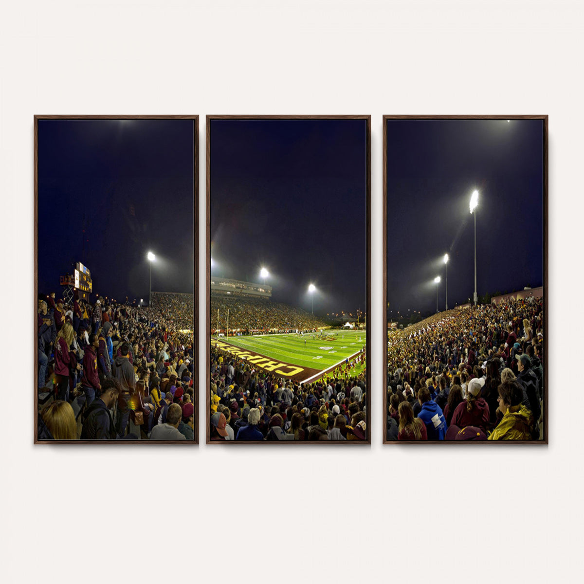 45619-MGV-CV-36X24 - Central Michigan University Chippewas Canvas Wall Art, Football Team Print - Mount Pleasant