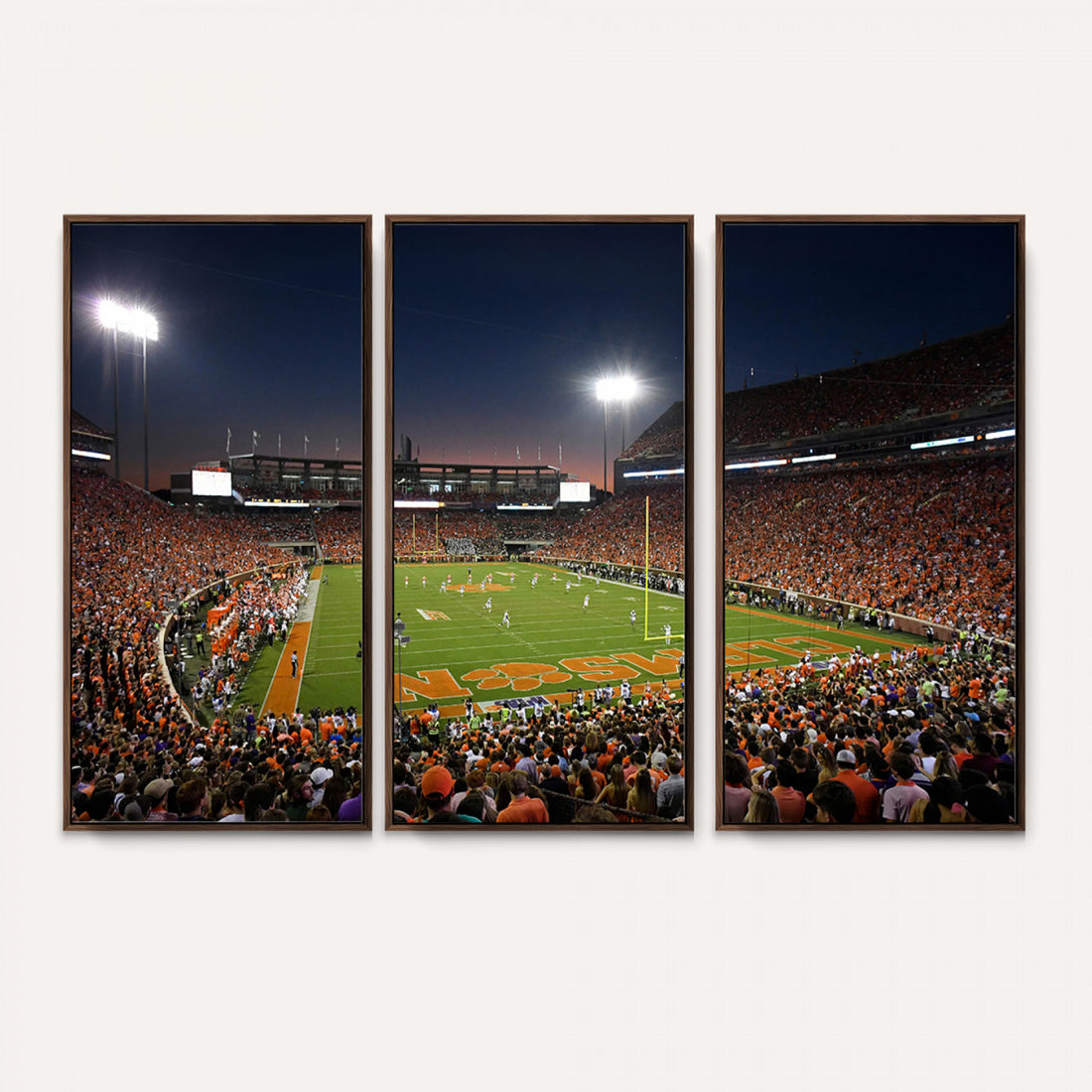 Clemson University Tigers Art Print, Football Team Print