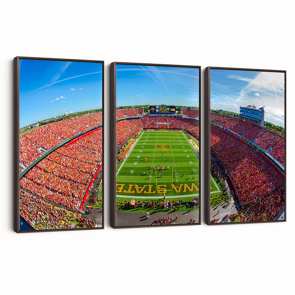 36706-MGV-CV-24X16 - Iowa State University Cyclones Football Team Print, Ames, Framed and Ready to Hang