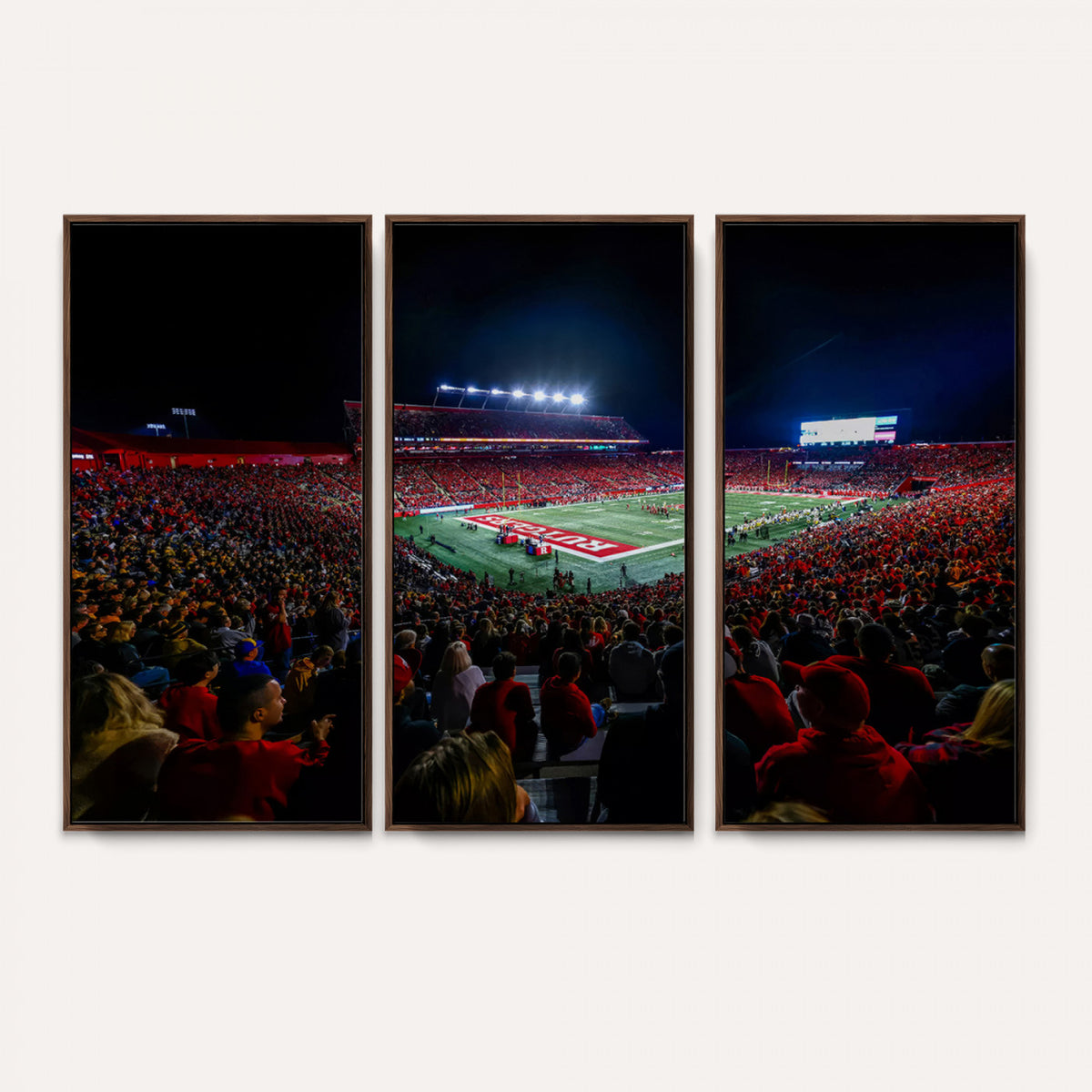 18115-PAN-FL-20X10 - Rutgers Scarlet Knights Football Team Print - SHI Stadium, Piscataway Wall Art Canvas Print